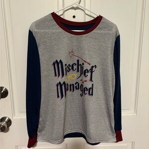 Warner Bros. Gray and Blue Mischief Managed Tee -Harry Potter